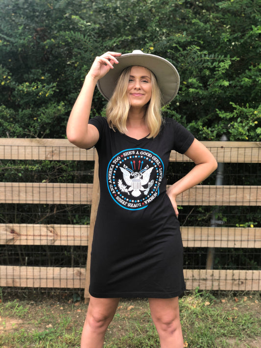 Shes's A Good Girl T-Shirt Dress